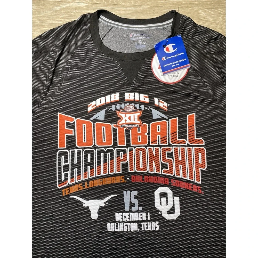 NWT Champion 2018 Big 12 Football Championship Texas‎ vs Oklahoma Men's MEDIUM - Picture 2 of 9